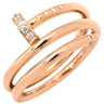 カルティエ Cartier ジュストアンクル ダブル ダイヤ B4210800 ピンクゴールド K18PG ダイヤモンド #49(JP9) リング 指輪 18K 750 PG 9号