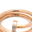 カルティエ Cartier ジュストアンクル ダブル ダイヤ B4210800 ピンクゴールド K18PG ダイヤモンド #49(JP9) リング 指輪 18K 750 PG 9号