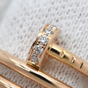 カルティエ Cartier ジュストアンクル ダブル ダイヤ B4210800 ピンクゴールド K18PG ダイヤモンド #49(JP9) リング 指輪 18K 750 PG 9号
