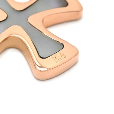 スタージュエリー STAR JEWELRY クロス ペンダント ホワイト×ピンクゴールド K18PG マザーオブパール ネックレス 十字架 18K 750 PG RG シェル