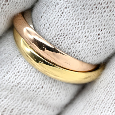 カルティエ Cartier トリニティ スモールモデル ホワイトゴールド×イエローゴールド×ピンクゴールド K18WG K18YG K18PG #49(JP9) リング 指輪 Au750 18K 3連 3重 3カラー 9号