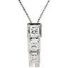 タサキ TASAKI トリロジー ダイヤ ペンダント プラチナシルバー K18WG ダイヤモンド ネックレス TASAKI 18K WG 3P 3石 3粒 ドロップ プリンセスカット