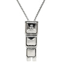 タサキ TASAKI トリロジー ダイヤ ペンダント プラチナシルバー K18WG ダイヤモンド ネックレス TASAKI 18K WG 3P 3石 3粒 ドロップ プリンセスカット
