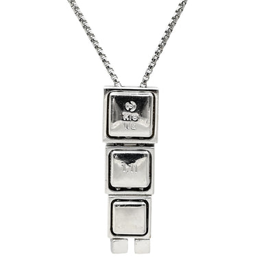 タサキ TASAKI トリロジー ダイヤ ペンダント プラチナシルバー K18WG ダイヤモンド ネックレス TASAKI 18K WG 3P 3石 3粒 ドロップ プリンセスカット