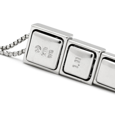 タサキ TASAKI トリロジー ダイヤ ペンダント プラチナシルバー K18WG ダイヤモンド ネックレス TASAKI 18K WG 3P 3石 3粒 ドロップ プリンセスカット