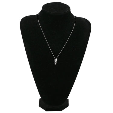 タサキ TASAKI トリロジー ダイヤ ペンダント プラチナシルバー K18WG ダイヤモンド ネックレス TASAKI 18K WG 3P 3石 3粒 ドロップ プリンセスカット