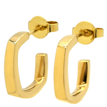 ティファニー Tiffany & Co フランク・ゲーリー トルク イエローゴールド K18YG ピアス T＆Co. Au750 18K 18金 スクエア フープ ヴィンテージ