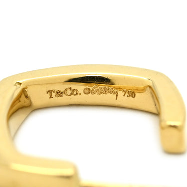 ティファニー Tiffany & Co フランク・ゲーリー トルク イエローゴールド K18YG ピアス T＆Co. Au750 18K 18金 スクエア フープ ヴィンテージ