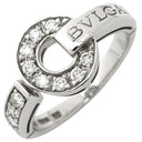 ブルガリ BVLGARI ブルガリブルガリ オープンワーク ホワイトゴールド K18WG ダイヤモンド リング 指輪 18K 750AU ロゴ ダイヤモンド 9号