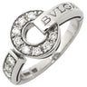 ブルガリ BVLGARI ブルガリブルガリ オープンワーク ホワイトゴールド K18WG ダイヤモンド リング 指輪 18K 750AU ロゴ ダイヤモンド 9号
