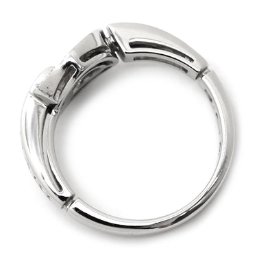 ブルガリ BVLGARI ブルガリブルガリ オープンワーク ホワイトゴールド K18WG ダイヤモンド リング 指輪 18K 750AU ロゴ ダイヤモンド 9号
