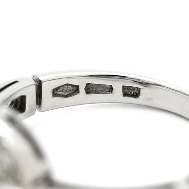ブルガリ BVLGARI ブルガリブルガリ オープンワーク ホワイトゴールド K18WG ダイヤモンド リング 指輪 18K 750AU ロゴ ダイヤモンド 9号