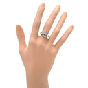 ブルガリ BVLGARI ブルガリブルガリ オープンワーク ホワイトゴールド K18WG ダイヤモンド リング 指輪 18K 750AU ロゴ ダイヤモンド 9号
