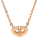 カルティエ Cartier Ｃハート ダイヤ ピンクゴールド K18PG ダイヤモンド ネックレス 18金 18K 750PG