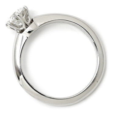 ティファニー Tiffany & Co ソリティア ダイヤリング プラチナシルバー Pt950 ダイヤモンド リング 指輪 T＆Co. 一粒 1P 立爪 0.39ct プラチナ950 4号