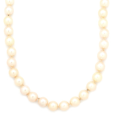 ミキモト MIKIMOTO パール 6.8-7.3mm パールホワイト×ホワイトゴールド K14WG パール ネックレス MIKIMOTO 真珠 14K 585