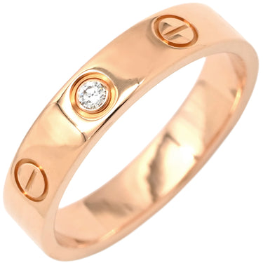 カルティエ Cartier LOVE ミニラブリング 1Pダイヤ B4050700 ピンクゴールド K18PG ダイヤモンド #49(JP9) リング 指輪 スモールモデル LOVE Ring 750 18K PG 11号
