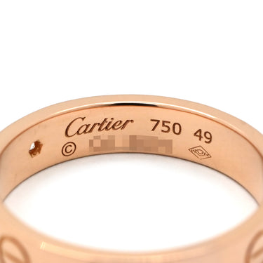 カルティエ Cartier LOVE ミニラブリング 1Pダイヤ B4050700 ピンクゴールド K18PG ダイヤモンド #49(JP9) リング 指輪 スモールモデル LOVE Ring 750 18K PG 11号