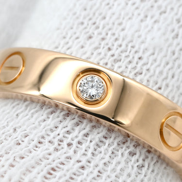 カルティエ Cartier LOVE ミニラブリング 1Pダイヤ B4050700 ピンクゴールド K18PG ダイヤモンド #49(JP9) リング 指輪 スモールモデル LOVE Ring 750 18K PG 11号