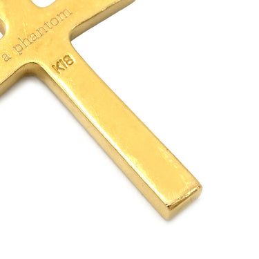 ノンブランド NON BRAND クロスモチーフ ダイヤモンド イエローゴールド K18YG ダイヤモンド ペンダントトップ 十字架 18K 750 YG ネックレストップ