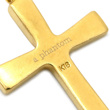 ノンブランド NON BRAND クロスモチーフ ダイヤモンド イエローゴールド K18YG ダイヤモンド ペンダントトップ 十字架 18K 750 YG ネックレストップ
