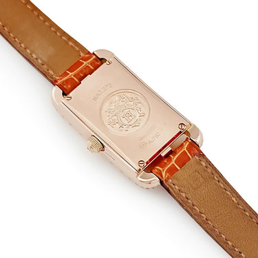 腕時計 エルメス HERMES ナンタケット ミディアム NA2.272 クオーツ レディース K18RG無垢 純正ダイヤ ホワイト シェル