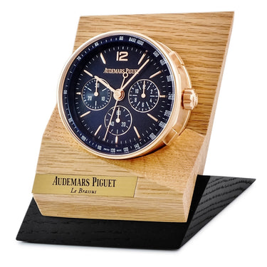 時計 オーデマピゲ AUDEMARS PIGUET テーブルクロック CODE11.59 クオーツ メンズ 新品同様 置き時計 ネイビー 紺 バー アラビア ラウンド