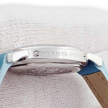 腕時計 エルメス HERMES クリッパー ナクレ CL4.230 クオーツ レディース 純正ダイヤ ホワイト シェル ギョウシェ