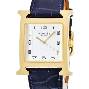 腕時計 エルメス HERMES Hウォッチ TGM HH1.801 W036843WW00 クオーツ メンズ H型 スクエア ホワイト 白 アラビア