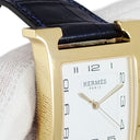 腕時計 エルメス HERMES Hウォッチ TGM HH1.801 W036843WW00 クオーツ メンズ H型 スクエア ホワイト 白 アラビア