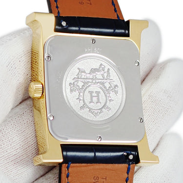 腕時計 エルメス HERMES Hウォッチ TGM HH1.801 W036843WW00 クオーツ メンズ H型 スクエア ホワイト 白 アラビア