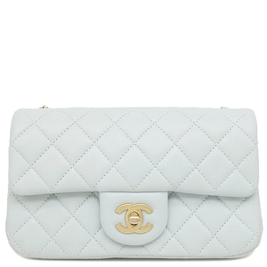シャネル CHANEL マトラッセ チェーン ショルダー ライトブルー ラムスキン ショルダーバッグ ヴィンテージ金具 ココマーク