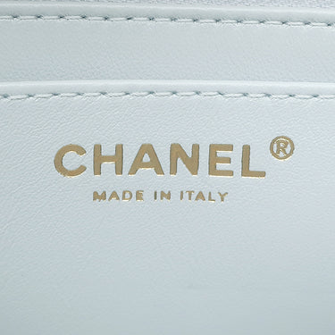 シャネル CHANEL マトラッセ チェーン ショルダー ライトブルー ラムスキン ショルダーバッグ ヴィンテージ金具 ココマーク