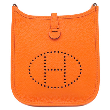 エルメス HERMES エヴリン TPM 16 オレンジミニアン トリヨンクレマンス ショルダーバッグ シルバー金具 2024年製