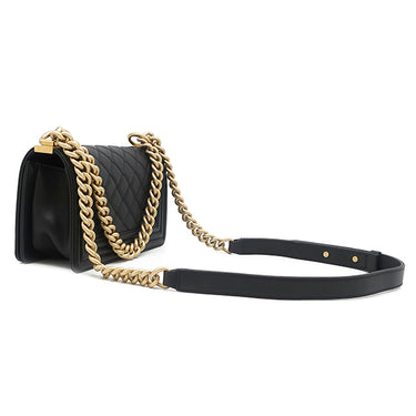 シャネル CHANEL ボーイシャネル 20 A67085 ブラック ラムスキン ショルダーバッグ マットゴールド金具 黒 チェーンバッグ