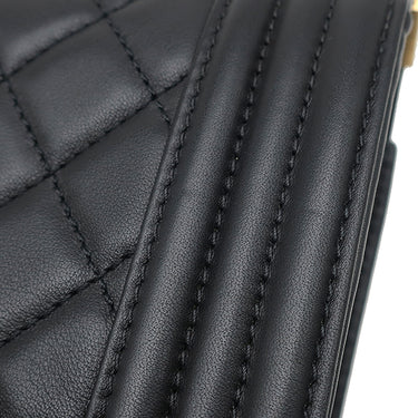 シャネル CHANEL ボーイシャネル 20 A67085 ブラック ラムスキン ショルダーバッグ マットゴールド金具 黒 チェーンバッグ
