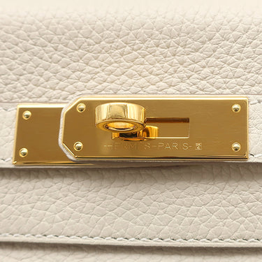 エルメス HERMES ケリー28 内縫い クレ トゴ 2WAYバッグ ゴールド金具 オフホワイト ハンドバッグ ショルダー
