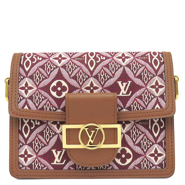 ルイヴィトン LOUIS VUITTON ドーフィーヌ MINI M57172 ボルドー キャンバス モノグラムジャガード ショルダーバッグ ゴールド金具 SINCE1854