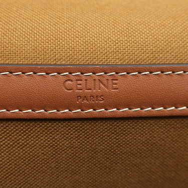 セリーヌ CELINE フォルコ ミディアム 191502BZJ タン レザー トリオンフキャンバス ショルダーバッグ ゴールド金具 茶 トリオンフ