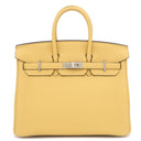 エルメス HERMES バーキン25 パイユ トゴ ハンドバッグ シルバー金具 新品 未使用 黄色 2026年製
