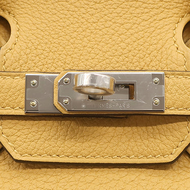 エルメス HERMES バーキン25 パイユ トゴ ハンドバッグ シルバー金具 新品 未使用 黄色 2026年製