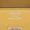エルメス HERMES バーキン25 パイユ トゴ ハンドバッグ シルバー金具 新品 未使用 黄色 2026年製