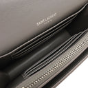 サンローラン SAINT LAURENT サンセット チェーンウォレット 452157 グレー レザー チェーンウォレット シルバー金具 クロコ型押し 斜め掛け チェーンバッグ