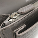 サンローラン SAINT LAURENT サンセット チェーンウォレット 452157 グレー レザー チェーンウォレット シルバー金具 クロコ型押し 斜め掛け チェーンバッグ