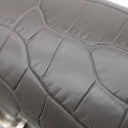 サンローラン SAINT LAURENT サンセット チェーンウォレット 452157 グレー レザー チェーンウォレット シルバー金具 クロコ型押し 斜め掛け チェーンバッグ
