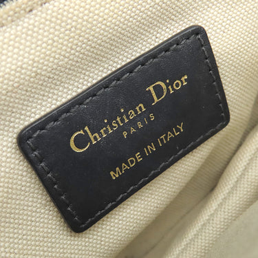 クリスチャン・ディオール Christian Dior トロッター サドルバッグ スモール ネイビー キャンバス オブリークジャカード ハンドバッグ ヴィンテージ金具 紺 総柄