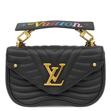 ルイヴィトン LOUIS VUITTON ニューウェーブ チェーンバッグ PM M51683 ブラック カーフ 2WAYバッグ ゴールド金具 黒 ショルダー ハンドバッグ