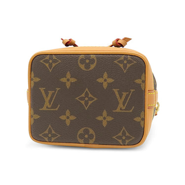 ルイヴィトン LOUIS VUITTON ナノ ノエ M81266 モノグラム モノグラムキャンバス 2WAYバッグ ゴールド金具 ショルダーバッグ ハンドバッグ 茶