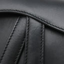 クリスチャン・ディオール Christian Dior サドルバッグ ミニ ブラック レザー 2WAYバッグ ゴールド金具 黒 ハンドバッグ ショルダー