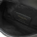 クリスチャン・ディオール Christian Dior サドルバッグ ミニ ブラック レザー 2WAYバッグ ゴールド金具 黒 ハンドバッグ ショルダー